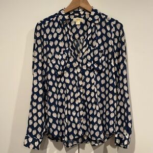 Anthropology Strawberry button down blouse SZ0